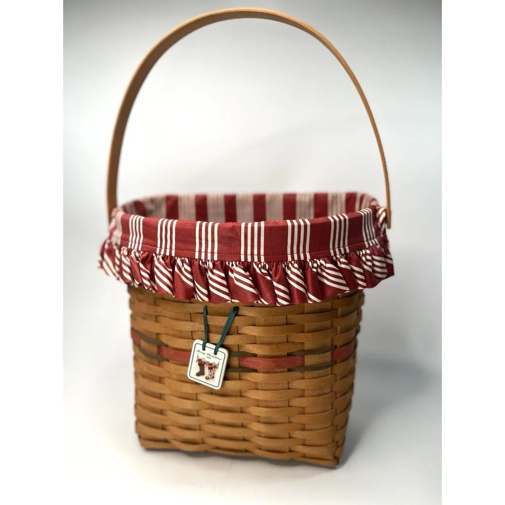 Longaberger 1998 Winter Wishes With Liner Cottagecore Holiday Basket